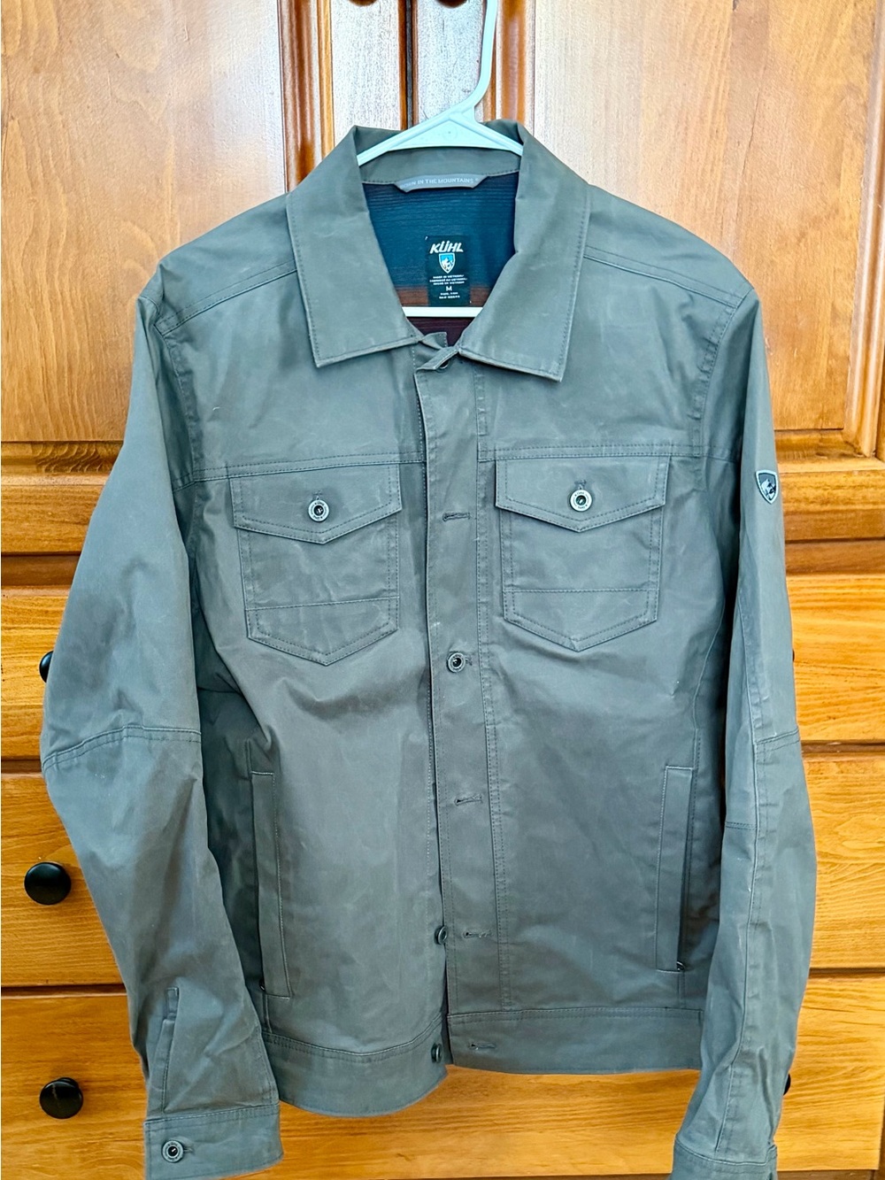 Kuhl Men's Gray Waxed Trucker Jacket